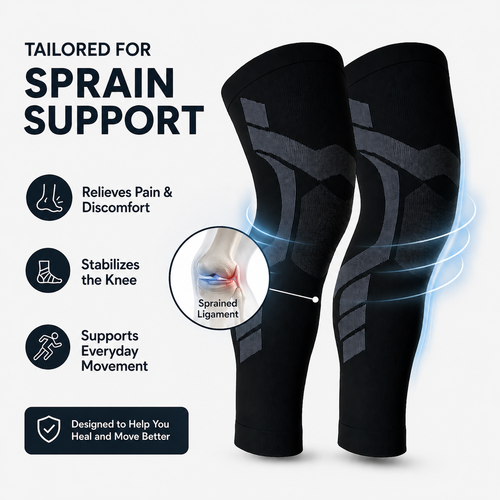 Compression Sleeves V2 - for Knee Sprain Recovery